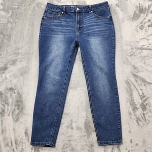 No Boundaries Jeans Womens 18 Blue Medium Wash High Rise Skinny Stretch Denim